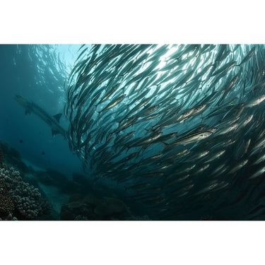 Canvas of Fish Underwater